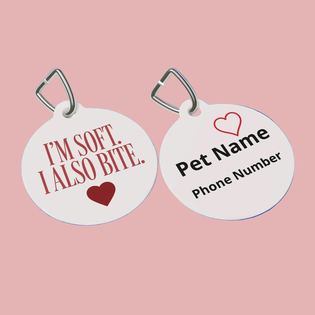 I’m Soft. I Also Bite. | Personalized ID Charm