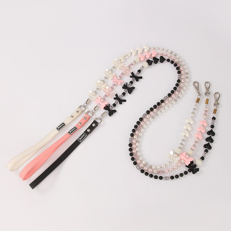 Luxe Pearls and Bows | Pet Leash